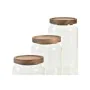 3 Tubs DKD Home Decor Acacia Borosilicate Glass (1 L) (400 ml) (700 ml) (3 Pieces) by DKD Home Decor, Food storage - Ref: S30...