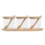 Sugar Bowl DKD Home Decor Basic Transparent Natural Bamboo 3 Pieces 8,5 cm 29 x 10 x 10 cm by DKD Home Decor, Sugar and milk ...