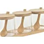 Sugar Bowl DKD Home Decor Basic Transparent Natural Bamboo 3 Pieces 8,5 cm 29 x 10 x 10 cm by DKD Home Decor, Sugar and milk ...