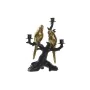 Candelabro DKD Home Decor Negro Dorado Resina Loro Tropical 22,5 x 13 x 29,5 cm de DKD Home Decor, Candelabros y portavelas -...