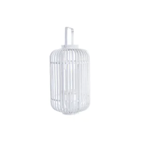 Farol DKD Home Decor Cristal Blanco Bambú (28 x 28 x 47 cm) de DKD Home Decor, Candelabros y portavelas - Ref: S3037587, Prec...