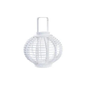 Farol DKD Home Decor Cristal Blanco Bambú (35 x 35 x 29 cm) de DKD Home Decor, Candelabros y portavelas - Ref: S3037589, Prec...