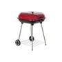 Coal Barbecue with Cover and Wheels DKD Home Decor Red Black Metal Steel 30 x 40 cm 60 x 57 x 80 cm (60 x 57 x 80 cm) by DKD ...