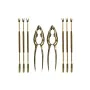 Seafood Set DKD Home Decor Golden Stainless steel 8 Pieces 3 x 3 x 15 cm by DKD Home Decor, Seafood Preparation Tools - Ref: ...