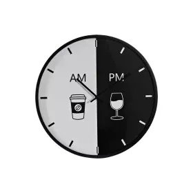 Orologio da Parete DKD Home Decor Nero Metallo Bianco (60 x 4 x 60 cm) di DKD Home Decor, Orologi da parete - Rif: S3037665, ...