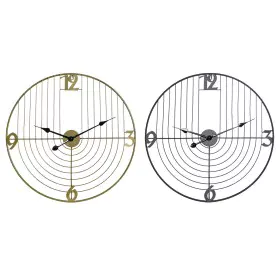 Reloj de Pared DKD Home Decor Negro Dorado Metal 60 x 3 x 60 cm Moderno (2 Unidades) de DKD Home Decor, Relojes de pared - Re...