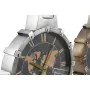 Orologio da Parete DKD Home Decor 42 x 8,5 x 54 cm Cristallo Argentato Dorato Ferro Mappamondo (2 Unità) di DKD Home Decor, O...