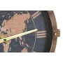 Orologio da Parete DKD Home Decor 42 x 8,5 x 54 cm Cristallo Argentato Dorato Ferro Mappamondo (2 Unità) di DKD Home Decor, O...