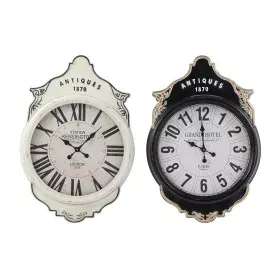 Horloge Murale DKD Home Decor Blanc Noir Verre Fer 61 x 6 x 89 cm (2 Unités) de DKD Home Decor, Pendules murales - Réf : S303...