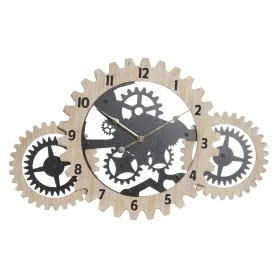 Horloge Murale DKD Home Decor Naturel Noir MDF Engrenage (70 x 4 x 45 cm) de DKD Home Decor, Pendules murales - Réf : S303771...