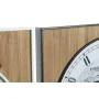 Reloj de Pared DKD Home Decor Negro Blanco Hierro Vintage 60 x 4,5 x 60 cm Madera MDF Mapamundi (2 Unidades) de DKD Home Deco...