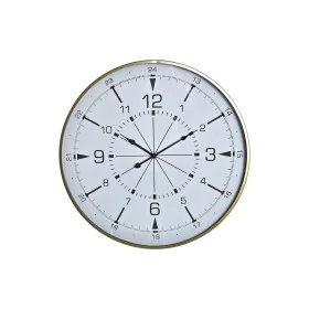 Wall Clock DKD Home Decor Crystal Golden Metal White Compass (60 x 3 x 60 cm) by DKD Home Decor, Wall Clocks - Ref: S3037737,...