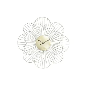 Orologio da Parete DKD Home Decor Fiore Dorato Metallo (57 x 4 x 57 cm) di DKD Home Decor, Orologi da parete - Rif: S3037738,...