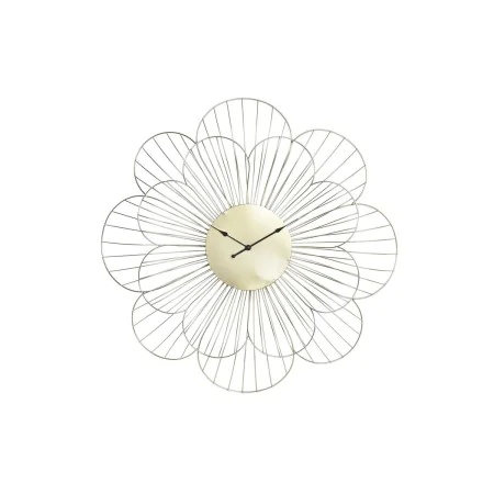 Horloge Murale DKD Home Decor Fleur Doré Métal (57 x 4 x 57 cm) de DKD Home Decor, Pendules murales - Réf : S3037738, Prix : ...