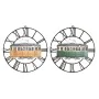 Horloge Murale DKD Home Decor 49,5 x 3,5 x 48 cm Métal Vert Jaune Vintage Train (2 Unités) de DKD Home Decor, Pendules murale...