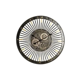 Orologio da Parete DKD Home Decor Nero Dorato Ferro Vintage 65 x 6,7 x 65 cm di DKD Home Decor, Orologi da parete - Rif: S303...