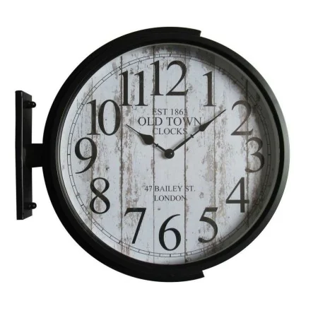 Orologio da Parete DKD Home Decor Cristallo Nero Dorato Ferro Loft (1) (45 x 6 x 45 cm) di DKD Home Decor, Orologi da parete ...