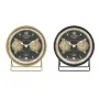 Reloj de Mesa DKD Home Decor 12 x 5 x 14 cm Negro Dorado Hierro PVC Vintage (2 Unidades) de DKD Home Decor, Relojes de escrit...