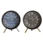 Table clock DKD Home Decor Blue Black Multicolour Metal Crystal Vintage 20,5 x 5 x 24 cm (2 Units) by DKD Home Decor, Desk & ...