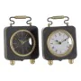 Orologio da Tavolo DKD Home Decor Nero Argentato PVC Metallo Plastica 14,5 x 5 x 21 cm (2 Unità) di DKD Home Decor, Orologi d...