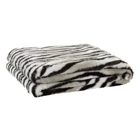 Blanket DKD Home Decor Wild 150 x 200 x 2 cm Black Grey White Colonial by DKD Home Decor, Blankets and bedcovers - Ref: S3037...