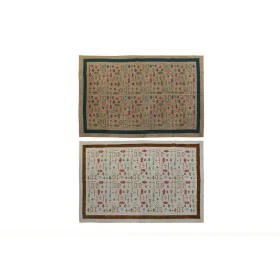 Tappeto DKD Home Decor 120 x 180 x 0,4 cm Poliestere Bianco Ikat Boho (2 Unità) di DKD Home Decor, Tappeti - Rif: S3037978, P...