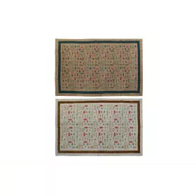 Tapis DKD Home Decor 120 x 180 x 0,4 cm Polyester Blanc Ikat Boho (2 Unités) de DKD Home Decor, Tapis - Réf : S3037978, Prix ...