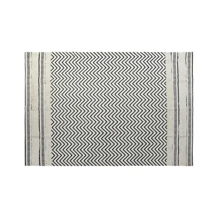 Alfombra DKD Home Decor Negro Zig-zag Blanco (120 x 180 x 0,7 cm) de DKD Home Decor, Alfombras infantiles - Ref: S3038132, Pr...