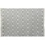 Tapete DKD Home Decor 160 x 250 x 0,7 cm Preto Poliéster Algodão Branco Losangos Boho de DKD Home Decor, Tapetes infantis - R...