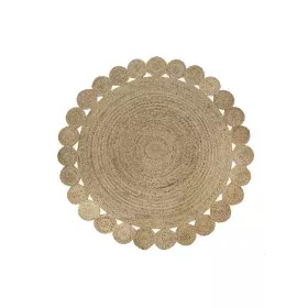 Tapete DKD Home Decor 200 x 200 x 1 cm Natural Castanho Poliéster Jute de DKD Home Decor, Tapetes infantis - Ref: S3038265, P...