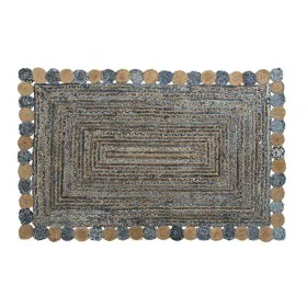 Carpet DKD Home Decor Blue Cotton Multicolour Indian Man Jute 160 x 230 x 1 cm by DKD Home Decor, Rugs - Ref: S3038320, Price...