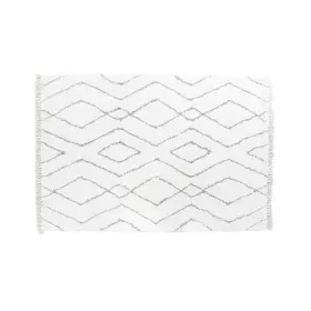 Alfombra DKD Home Decor Blanco Gris Rombos Scandi Ø 9,4 cm 120 x 180 x 3 cm de DKD Home Decor, Alfombras infantiles - Ref: S3...