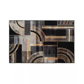 Carpet DKD Home Decor Black Golden Modern Geometric (120 x 180 x 0,4 cm) by DKD Home Decor, Rugs - Ref: S3038359, Price: 41,7...