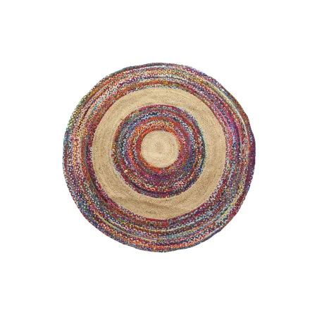 Tappeto DKD Home Decor Poliestere Cotone Multicolore Iuta (200 x 200 x 0,7 cm) di DKD Home Decor, Tappeti - Rif: S3038472, Pr...