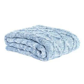 Blanket DKD Home Decor 150 x 125 x 1 cm Blue (2 Units) by DKD Home Decor, Blankets and bedcovers - Ref: S3038496, Price: 59,1...