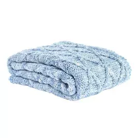 Blanket DKD Home Decor 150 x 125 x 1 cm Blue (2 Units) by DKD Home Decor, Blankets and bedcovers - Ref: S3038496, Price: 59,1...