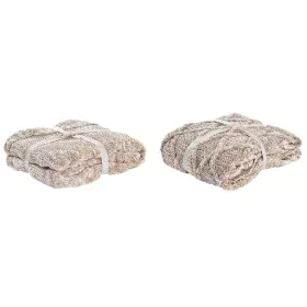 Coperta DKD Home Decor 150 x 125 x 1 cm Rosa chiaro (2 Unità) di DKD Home Decor, Coperte e copriletti - Rif: S3038498, Prezzo...