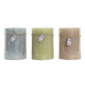 Bougie DKD Home Decor Vanille Cire (3) (3 Pièces) de DKD Home Decor, Voiles libres - Réf : S3038592, Prix : 85,50 €, Remise : %