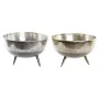 Centre de Table DKD Home Decor 31 x 31 x 19,5 cm Argenté Doré Moderne (2 Unités) de DKD Home Decor, Objets de décoration - Ré...