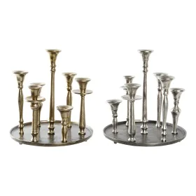 Candelabro DKD Home Decor 29 x 29 x 30 cm Alluminio Moderno (2 Unità) di DKD Home Decor, Candelieri e portacandele - Rif: S30...