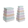 Set di Scatole per Sistemare Impilabili DKD Home Decor Marino Cartone (43,5 x 33,5 x 15,5 cm) di DKD Home Decor, Scatole e ca...