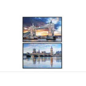 Canvas DKD Home Decor 90 x 2,5 x 60 cm 90 x 2.5 x 60 cm London Loft (2 Units) by DKD Home Decor, Prints on Canvas - Ref: S303...