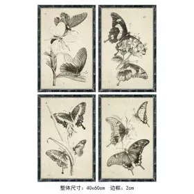 Quadro DKD Home Decor 40 x 2,8 x 60 cm 40 x 60 x 2.8 cm Farfalle Cottage (4 Pezzi) di DKD Home Decor, Stampe e quadri su tela...