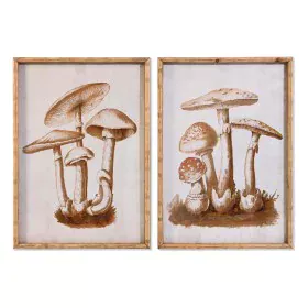 Quadro DKD Home Decor Cristallo 50 x 70 x 2,8 cm 50 x 2,8 x 70 cm Funghi (2 Unità) di DKD Home Decor, Stampe e quadri su tela...