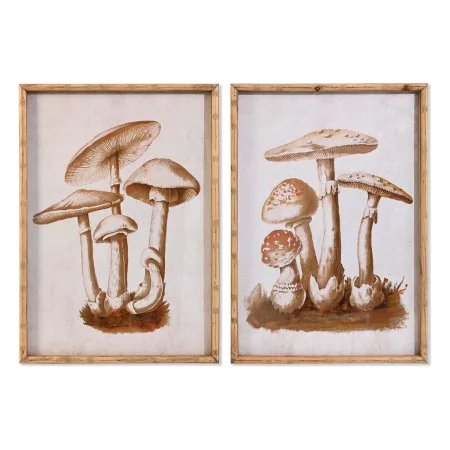 Painting DKD Home Decor Crystal 50 x 70 x 2,8 cm 50 x 2,8 x 70 cm Mushrooms (2 Units) by DKD Home Decor, Prints on Canvas - R...