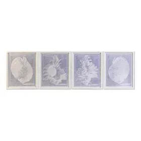 Cadre DKD Home Decor Verre Conque 50 x 2 x 60 cm 50 x 60 x 2,5 cm (4 Pièces) de DKD Home Decor, Impressions sur toile - Réf :...