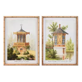 Cadre DKD Home Decor Sapin Verre Oriental 50 x 3 x 70 cm 50 x 70 x 2,8 cm (2 Unités) de DKD Home Decor, Impressions sur toile...