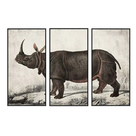 Painting DKD Home Decor Colonial Rhinoceros (180 x 4 x 120 cm) by DKD Home Decor, Prints on Canvas - Ref: S3038868, Price: 16...