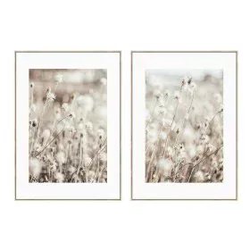 Cadre DKD Home Decor Fleurs Scandinave 75 x 4 x 100 cm (2 Unités) de DKD Home Decor, Impressions sur toile - Réf : S3038873, ...