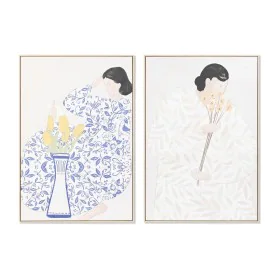 Quadro DKD Home Decor 80 x 4 x 120 cm Fiori Scandinavo (2 Unità) di DKD Home Decor, Stampe e quadri su tela - Rif: S3038883, ...